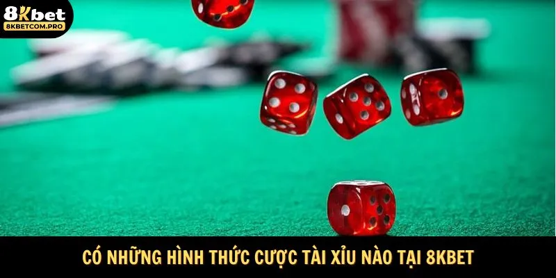 Có những hình thức cược tài xỉu nào tại 8KBET